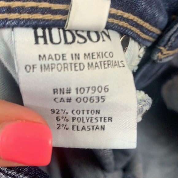 Hudson Collin Back Flap Pocket Skinny Jeans - Picture 5 of 8